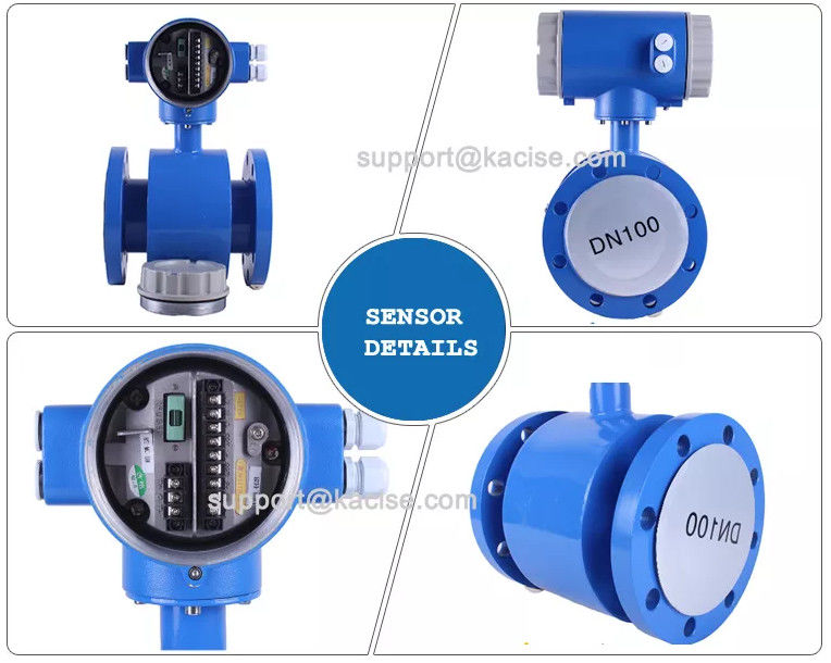 مقياس التدفق الكهرومغناطيسي الرقمي RS485 Modbus للسوائل المقاومة للأحماض والقلويات بدقة عالية