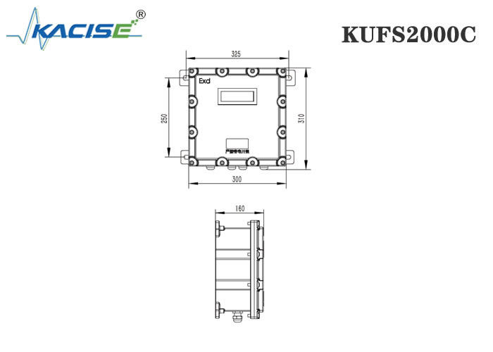 KUFS2000C المقبض ضد الانفجار على مقياس تدفق الموجات فوق الصوتية مع قياس ثنائي الاتجاهات لأنابيب DN32-DN6000