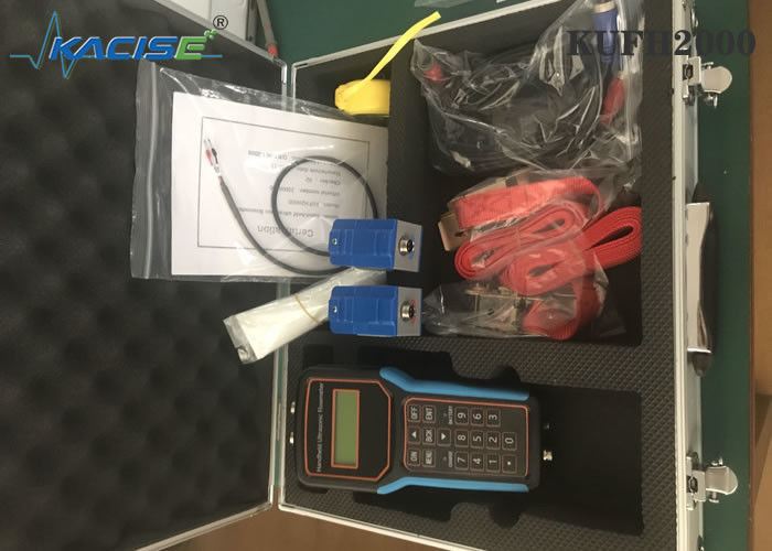 KUFH2000B عداد تدفق بالموجات فوق الصوتية المحمول مع وظيفة بطاقة SD لأنابيب DN15-DN6000 ودقة ± 1 ٪