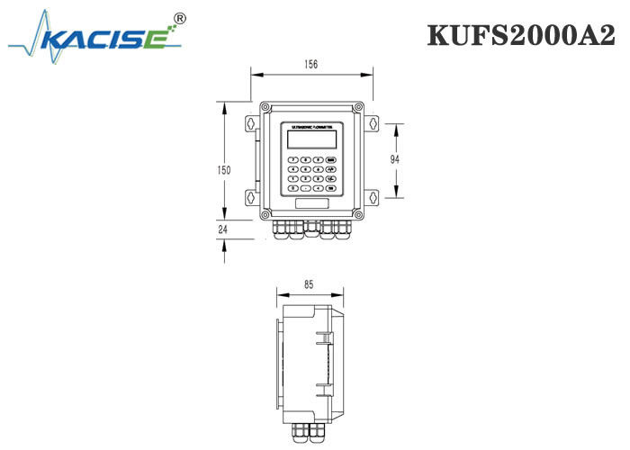 KUFS2000A2 مقياس تدفق بالموجات فوق الصوتية للأنابيب DN50-DN6000 مع قياس ثنائي الاتجاه وواجهة RS485 MODBUS