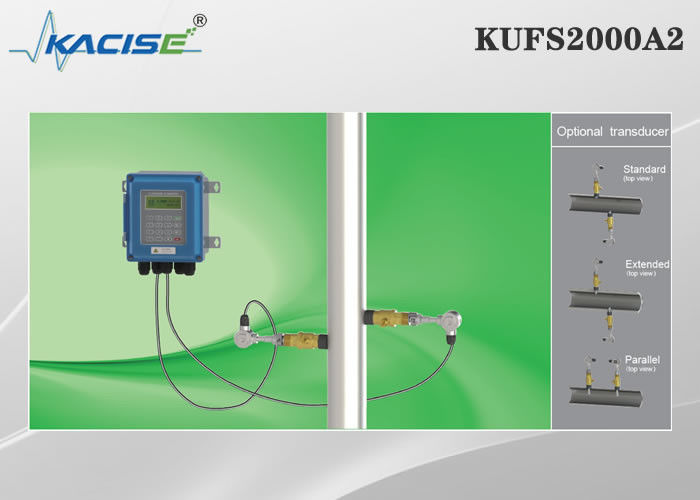 KUFS2000A2 مقياس تدفق بالموجات فوق الصوتية للأنابيب DN50-DN6000 مع قياس ثنائي الاتجاه وواجهة RS485 MODBUS