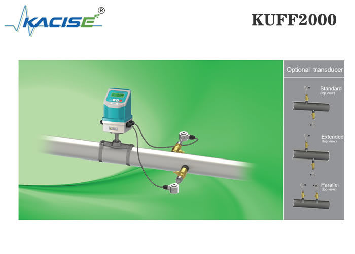 KUFF2000 مقياس تدفق بالموجات فوق الصوتية الثابتة مع دقة ± 1٪ لأحجام الأنابيب DN50-DN6000 والقياس الثنائي الاتجاه