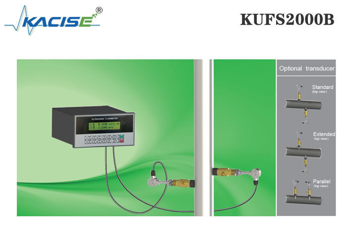 مقياس التدفق بالموجات فوق الصوتية المثبت على اللوحة KUFS2000B بدقة ±1% لأنابيب DN50-DN6000 وواجهة RS485 MODBUS