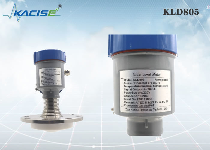 مستشعر مستوى الرادار KLD805 80 جيجا هرتز مع هوائي PTFE وحماية IP67 لقياس مستوى السائل
