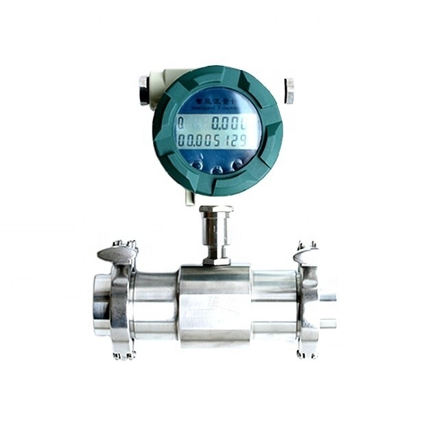 Sanitary Type Flow Meter / Food Grade Turbine Flowmeter Clamp Connection