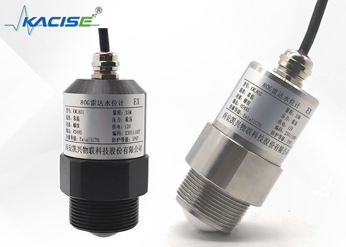 KLD800 Series 80 جيجا هرتز FMCW جهاز إرسال مستوى الرادار مع هوائي PTFE المقاوم للتآكل وزاوية إطلاق 3 درجات لقياس السائل والصلب
