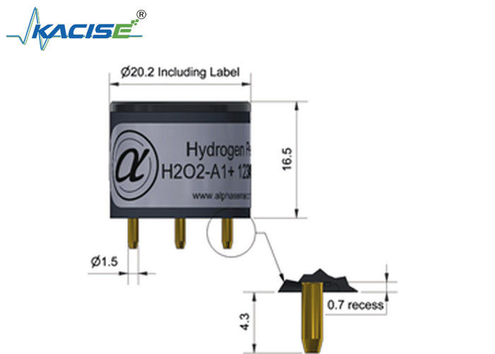 مستشعر بيروكسيد الهيدروجين H202-A1/H202-A1+ بحساسية 50 إلى 90، ووقت الاستجابة < 25، ومدى 2000