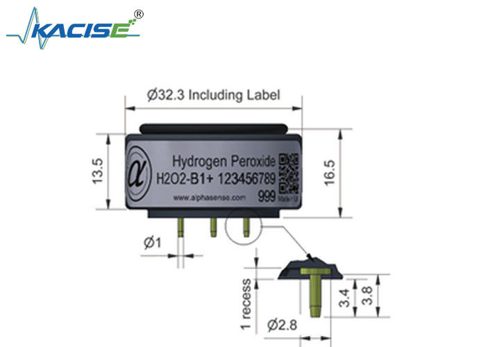 مستشعر بيروكسيد الهيدروجين H202-B1/H202-B1+ مع نطاق 2000، وقت الاستجابة < 25، وتيار صفر < ± 4