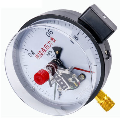 KMC-YXC150 مقياس الضغط الكهربائي المقاوم للصدمات من الفولاذ المقاوم للصدمات مع قطر رقم 145mm ومدى القياس 0-60MPa