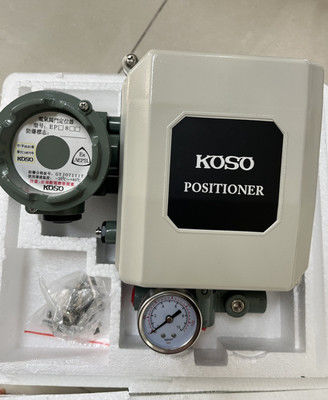 محدد موضع الصمام KOSO EPA804-L10 مع مدخل تيار مستمر 4-20 مللي أمبير وإمداد هواء 120 رطل لكل بوصة مربعة لسلسلة السفر الزاوية