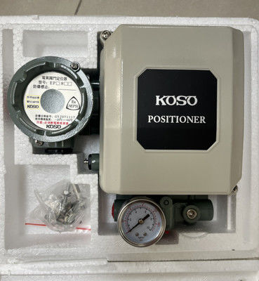 محدد موضع الصمام KOSO EPA804-L10 مع مدخل تيار مستمر 4-20 مللي أمبير وإمداد هواء 120 رطل لكل بوصة مربعة لسلسلة السفر الزاوية