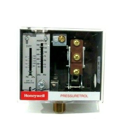 هانيول أوتو ريسيكل Pressuretrol مع 10- 150 psi نطاق الضغط SPDT المفتاح سريع التفاعل والحديدية المقاومة للصدأ الحاجز