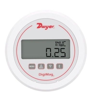 مقياس الضغط التفاضلي الرقمي DigiMag من سلسلة Dwyer DM-1000 مع شاشة LCD ومكافأة درجة الحرارة وقياس متعدد الوظائف