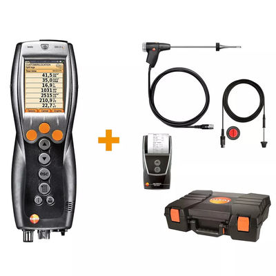 محلل غاز المداخن Testo 330-2 LL Pro مع أجهزة استشعار طويلة العمر، وشاشة رسومية ملونة، وتم اختباره بواسطة TÜV لتحليل الاحتراق
