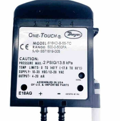 ناقل الضغط التفاضلي الدقيق Dwyer Series 616KD مع معايرة لمسة واحدة ومخرج 4-20 mA لدقة FS ± 0.25%