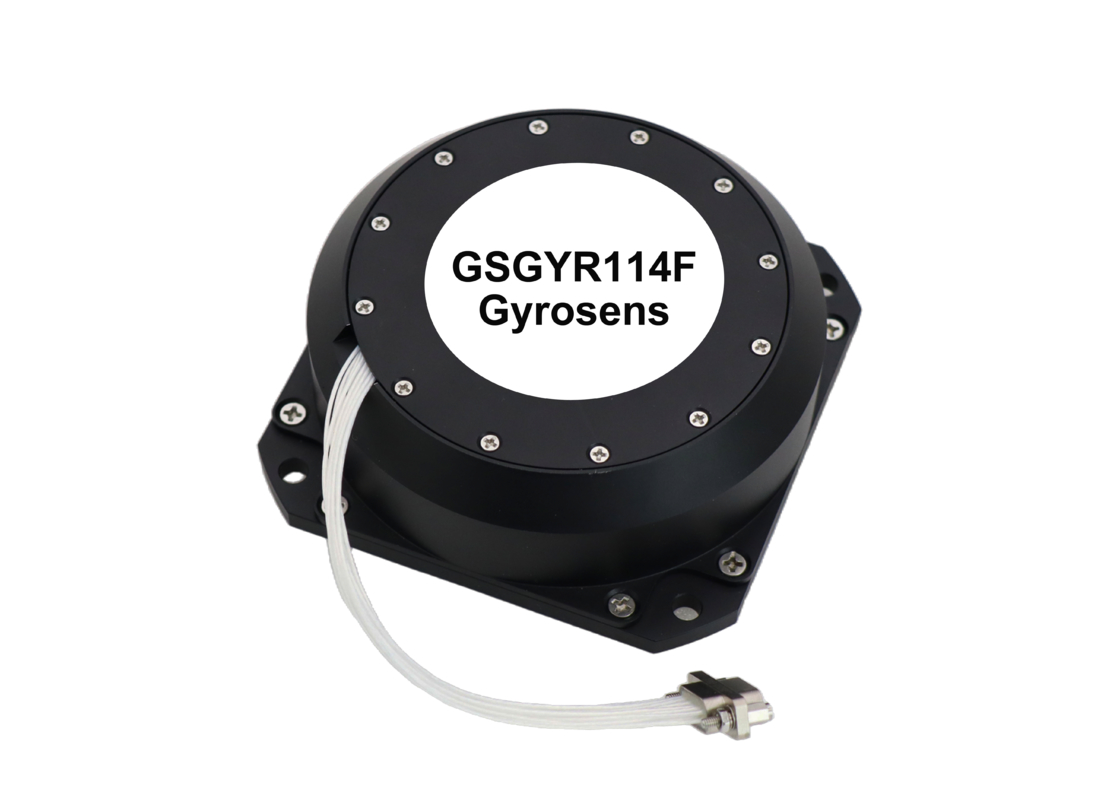 GSGYR114F غيروسكوب ألياف ضوئية ذو محور واحد مع إمدادات طاقة 5 فولت واحدة RS422 مخرج ومدمج 98 × 98 × 35 مم الحجم