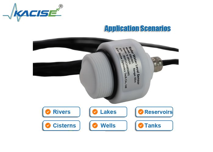 KWL801 مستشعر مستوى المياه الراداري غير التلامسي بنطاق تردد 76 جيجاهرتز - 81 جيجاهرتز، نطاق قياس 65 مترًا ودقة ±1 مم