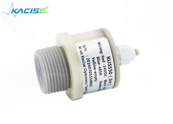 مادة PVDF اللاسلكية جهاز استشعار مستوى المياه بالموجات فوق الصوتية الخروج الرقمي 24VDC الجهد التشغيلي